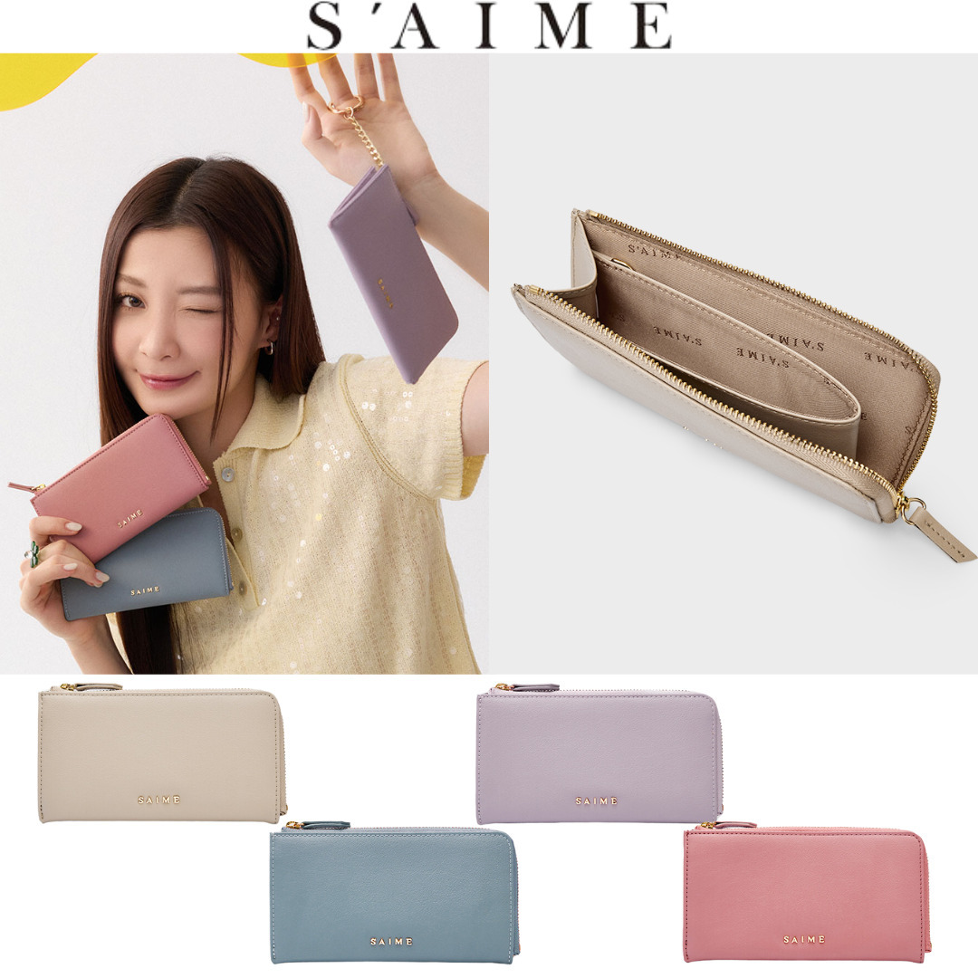 台湾発 S'AIME セメ 本革 ロングカードキーコインホルダー