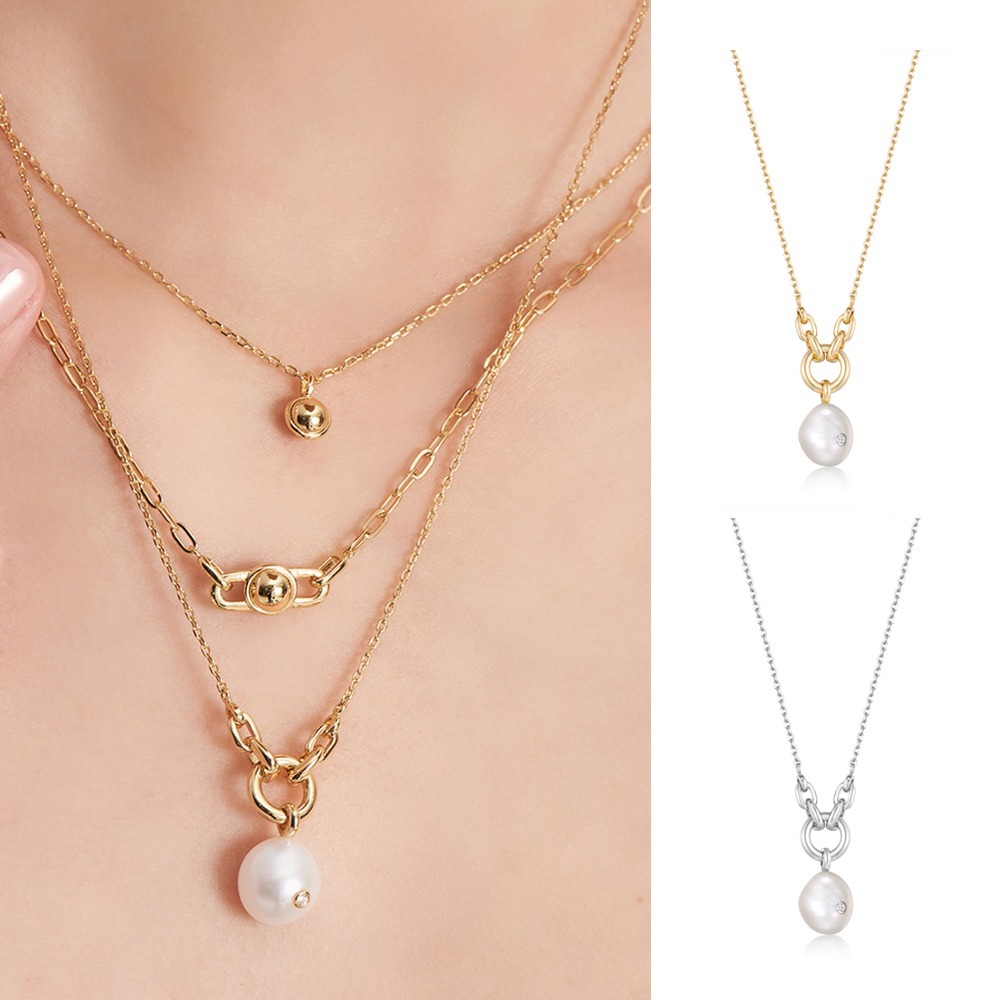 【IVE 着用】Freshwater Pearl Necklace(925 Silver, 2 COLOR)