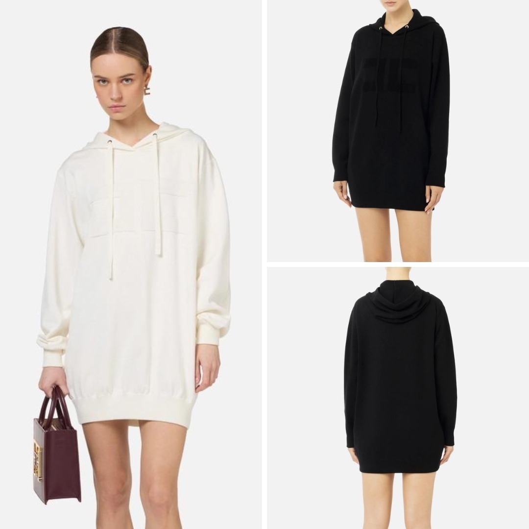 《送料無料》ELISABETTA FRANCHIsweatshirtdresswlogoembroidery