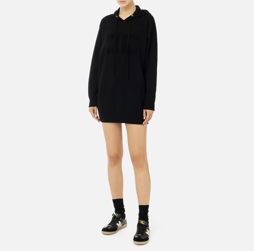 《送料無料》ELISABETTA FRANCHIsweatshirtdresswlogoembroidery