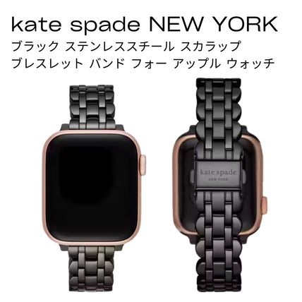 ブラック ステンレス スチール 38-45 MM バンド フォー アップル