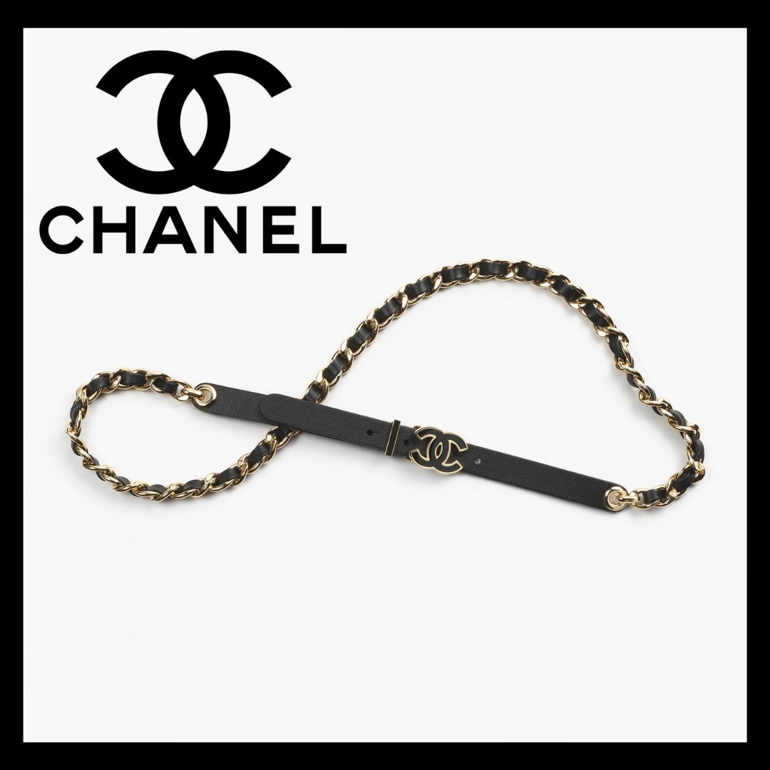 【大人気・差が出る高級感】CHANEL チェーンベルト CCロゴ 24b