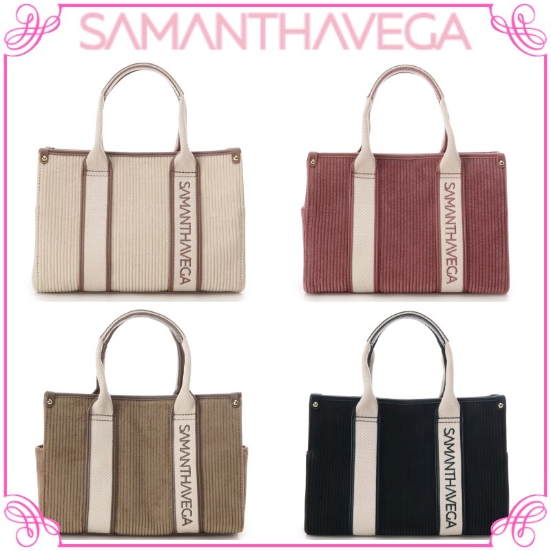 大人気!! SAMANTHAVEGA ロゴテープコーデュロイトート（小）