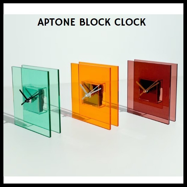 【APTONE】Block Clock 静音置き時計 4colors /韓国インテリア
