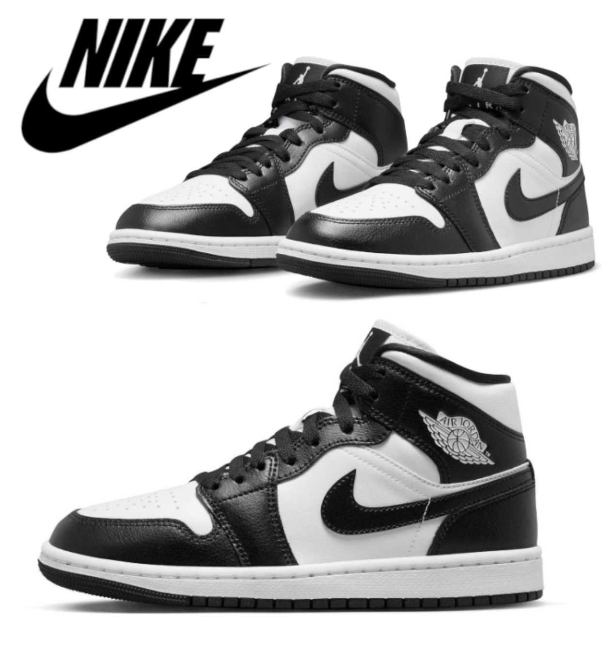 【Nike】AIR JORDAN 1 MID ◆ Black White