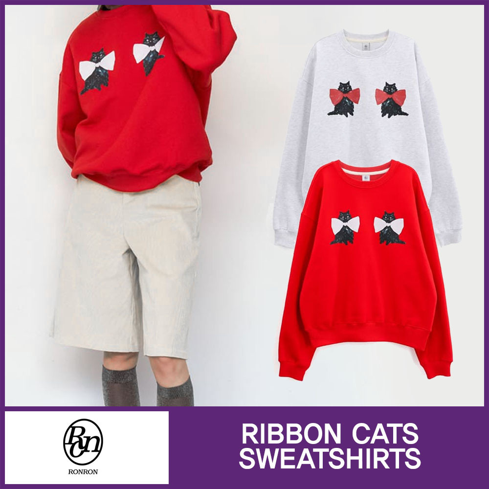 ★RONRON★RIBBON CATS SWEATSHIRTS★送料・関税込★