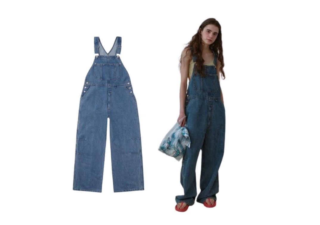 韓国商品/NOCONTENT Denim suspenders pants