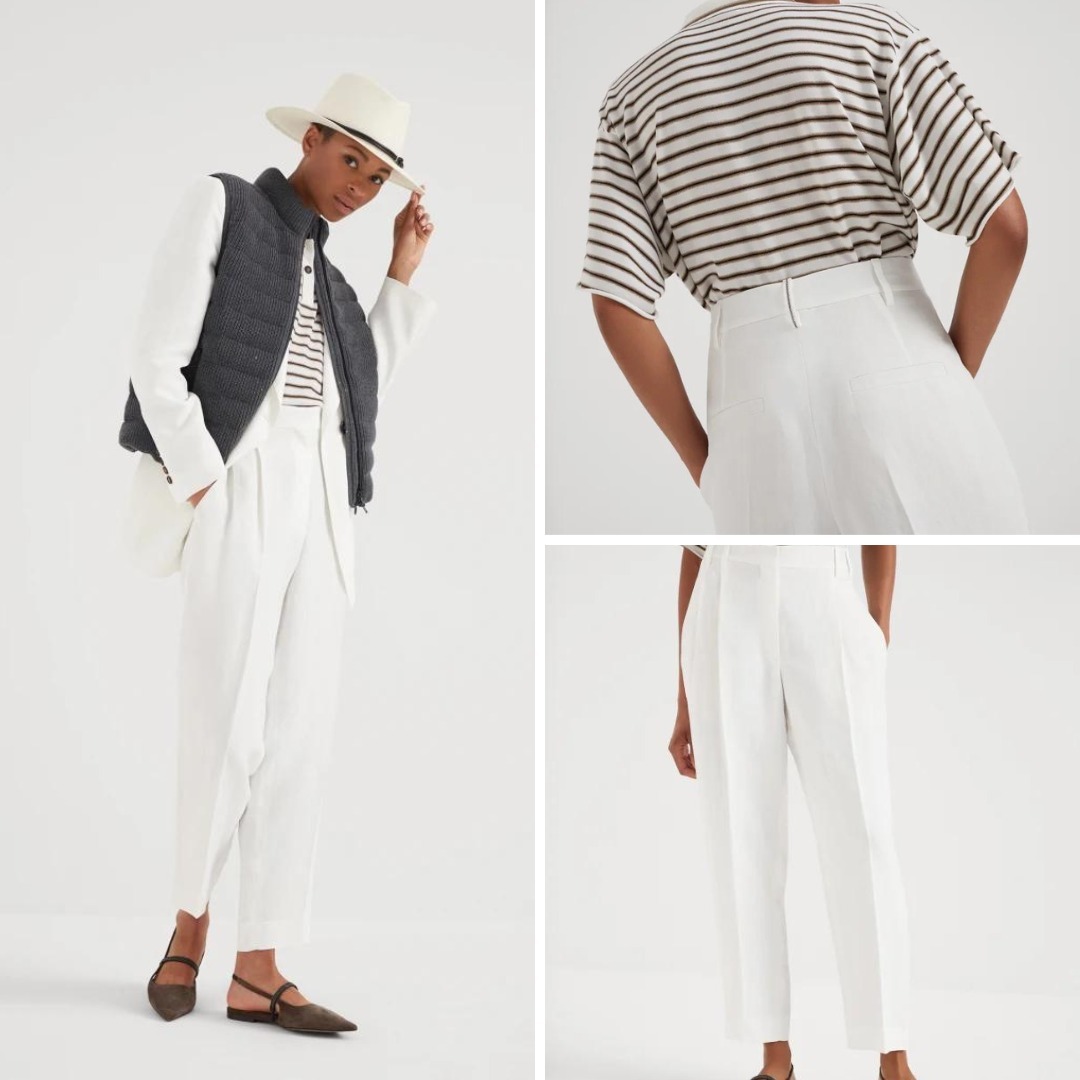 《送料無料》 BRUNELLO CUCINELLI Slouchy trousers with monili