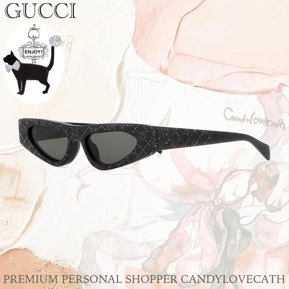 サングラス GUCCI Embellished Acetate Sunglasses