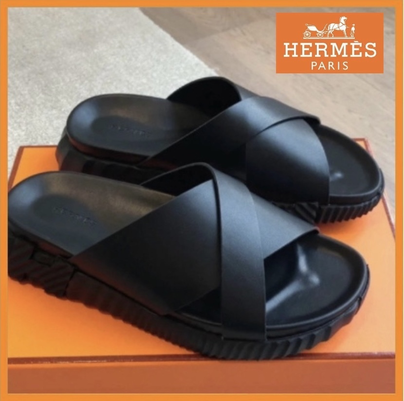 〈異素材ミックス♪〉HERMES サンダル