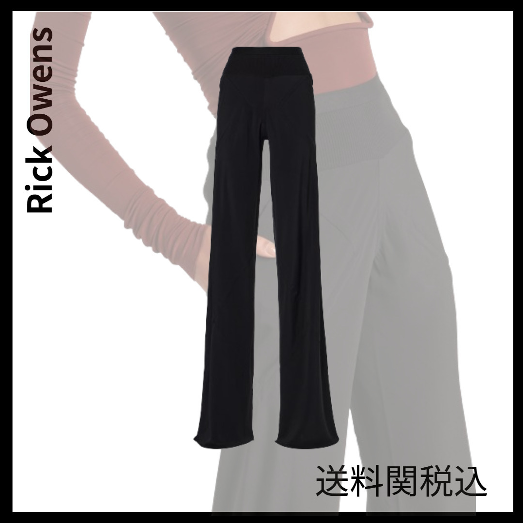 送料関税込★RICK OWENS★ベルベット・ワイドパンツ