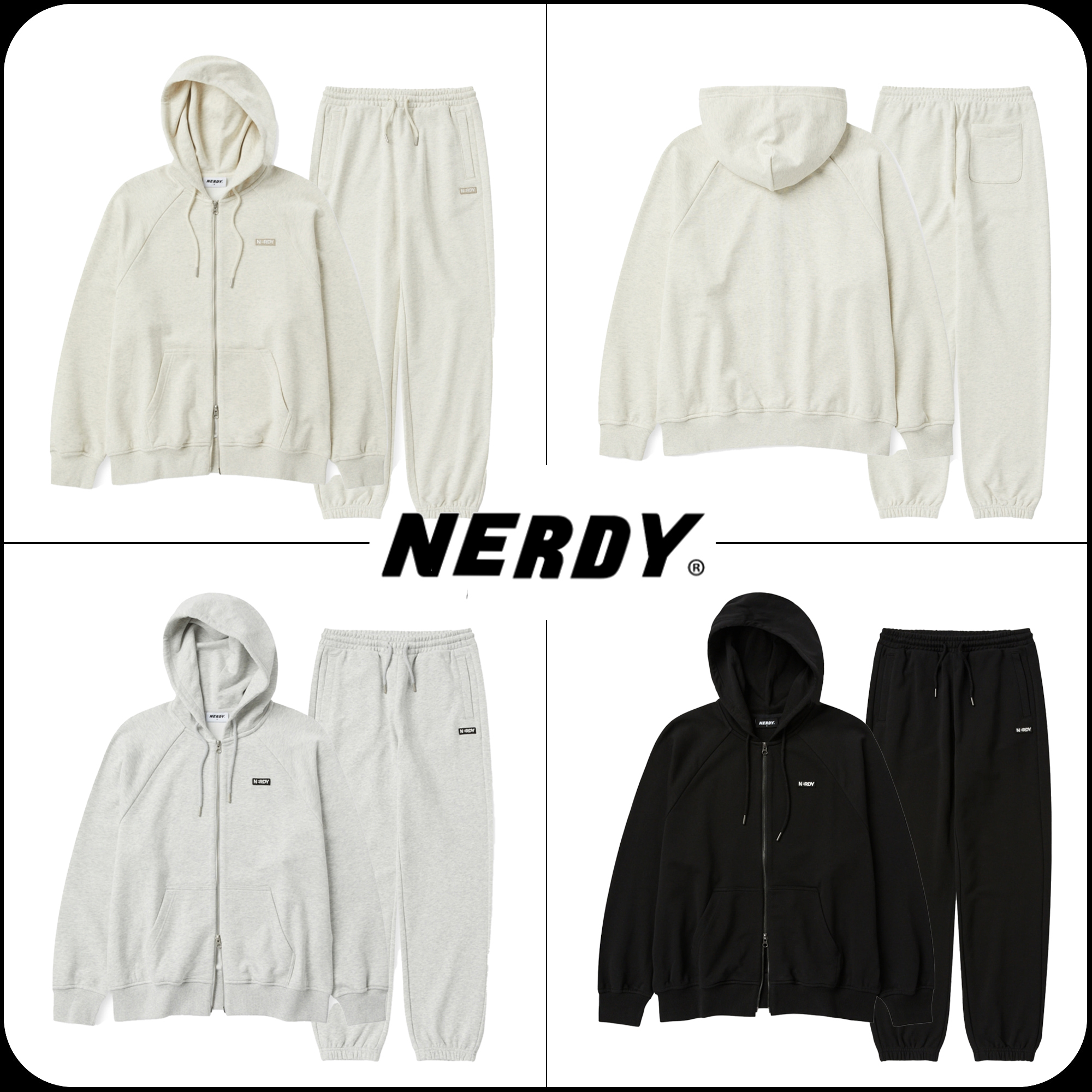 [ NERDY ]★24FW★ESSENTIAL HOODIE ZIP-UP SET