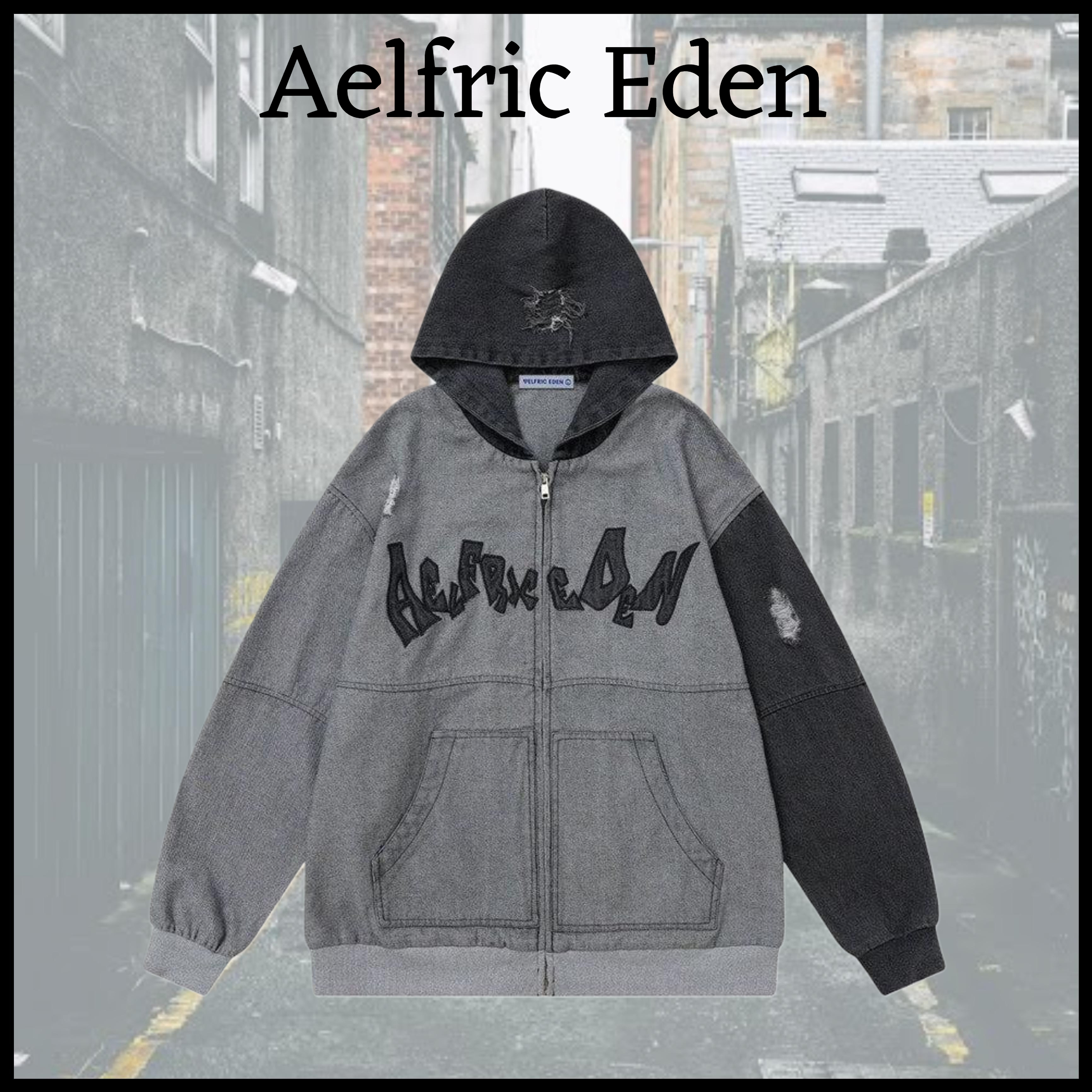 【Aelfric Eden】ダメージ加工 デニムパーカー