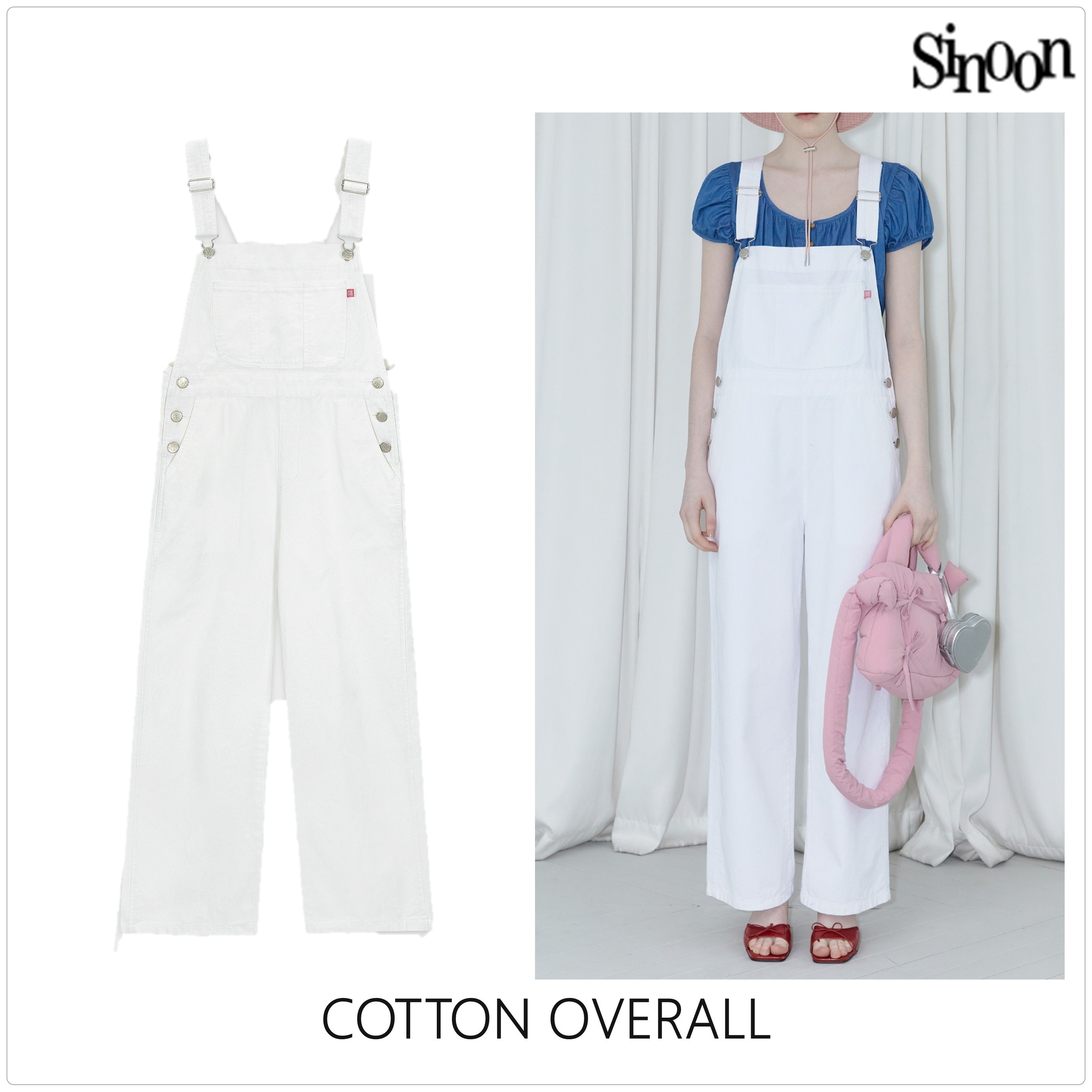 [Sinoon]COTTON OVERALL★新作・24SS★人気★韓国ファッション★