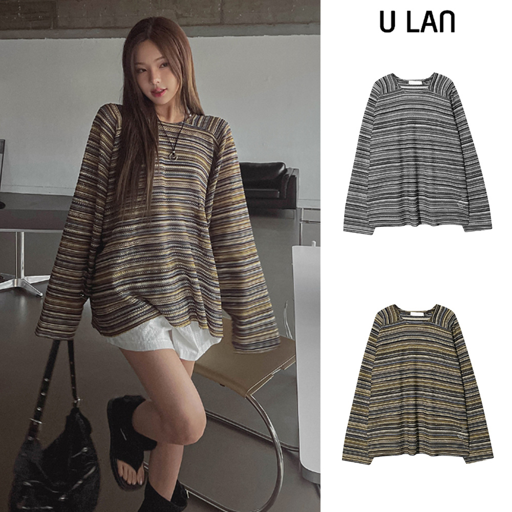 【U LAN】Bohemian see-through knitwear