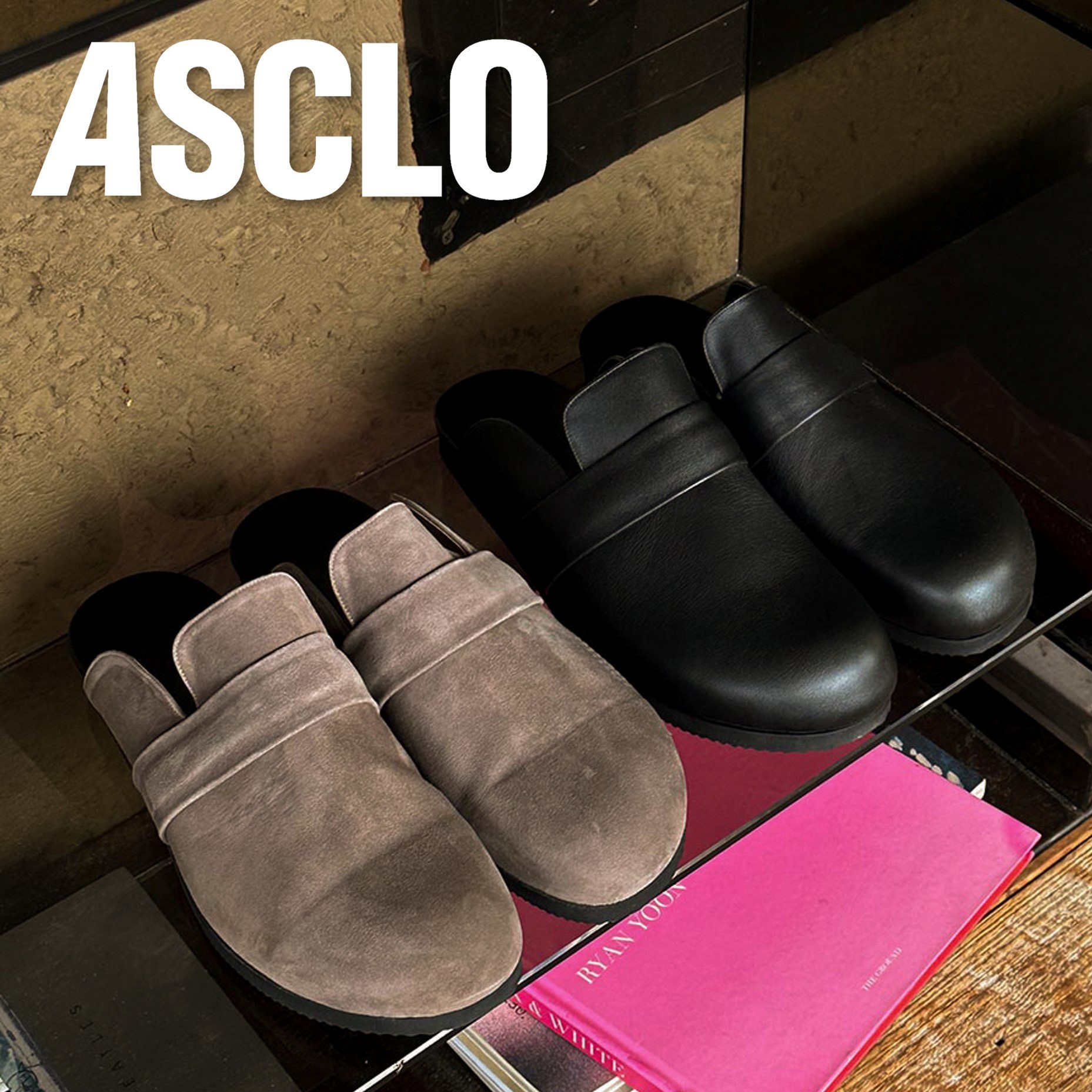 シューズ・サンダルその他 ASCLO Autumn Leather Mules (2color)