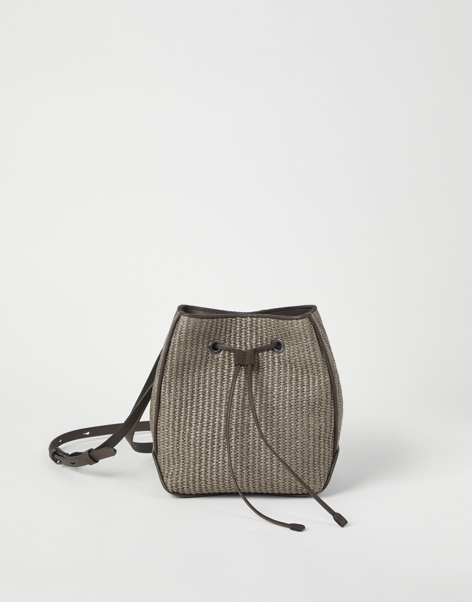 《送料無料》 BRUNELLO CUCINELLI Techno raffia bucket bag