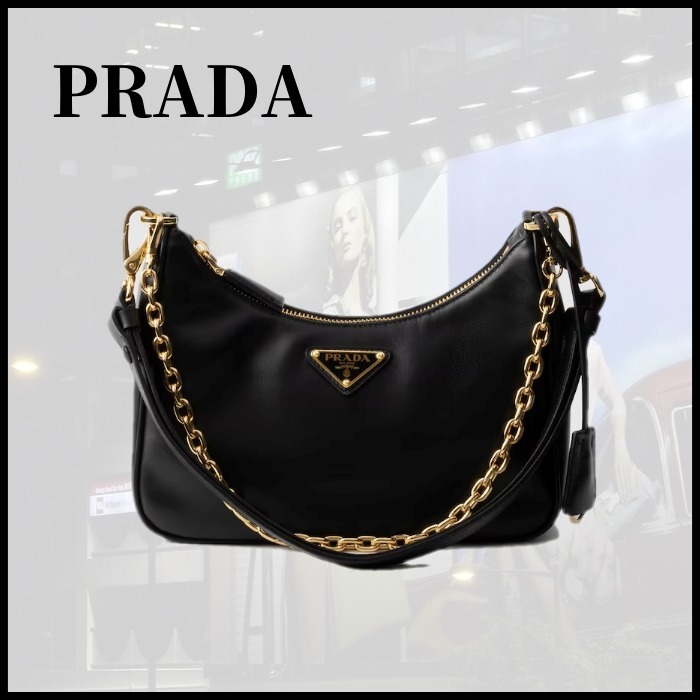 ■PRADA プラダ Re-Edition レザー ミニバッグ