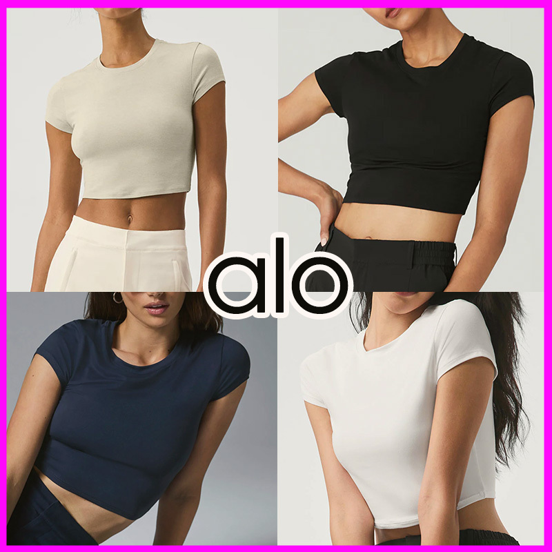 ALO Yoga アロソフト クロップ フィネス ショートスリーブ