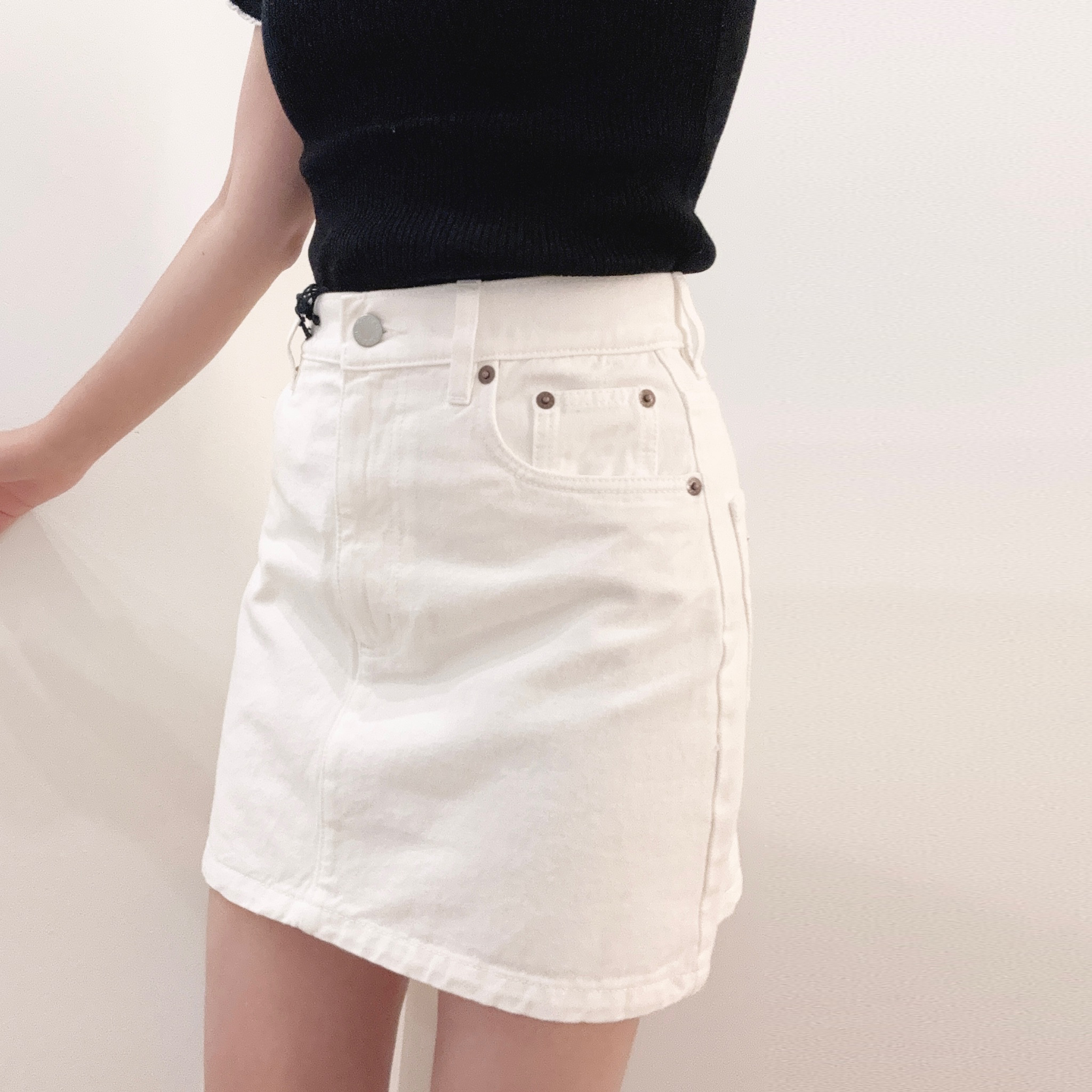 ミニスカート PRADA | white Mini Skirts DENIM MINISKIRT GFD177