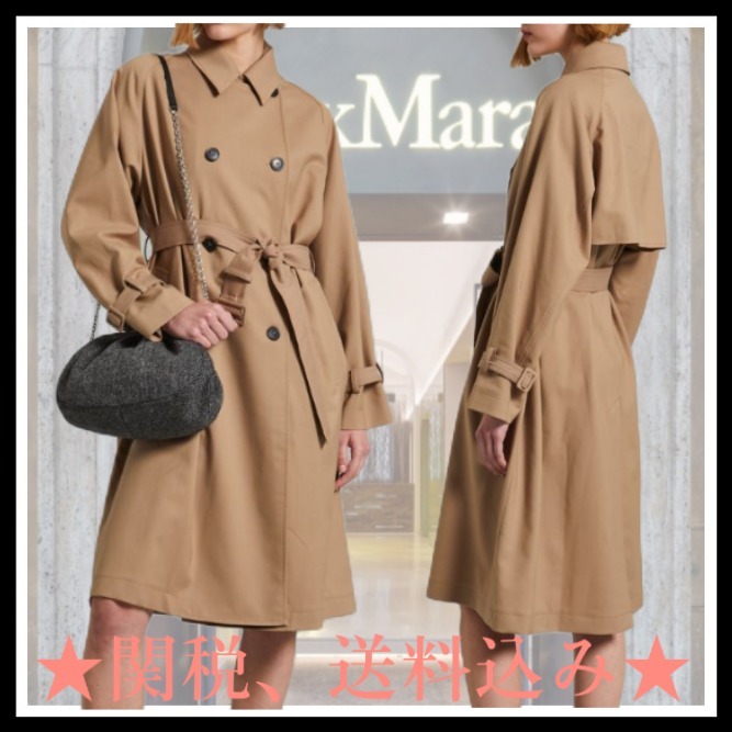 DT★Max Mara★CANDIDA ウールブレンドトレンチコート