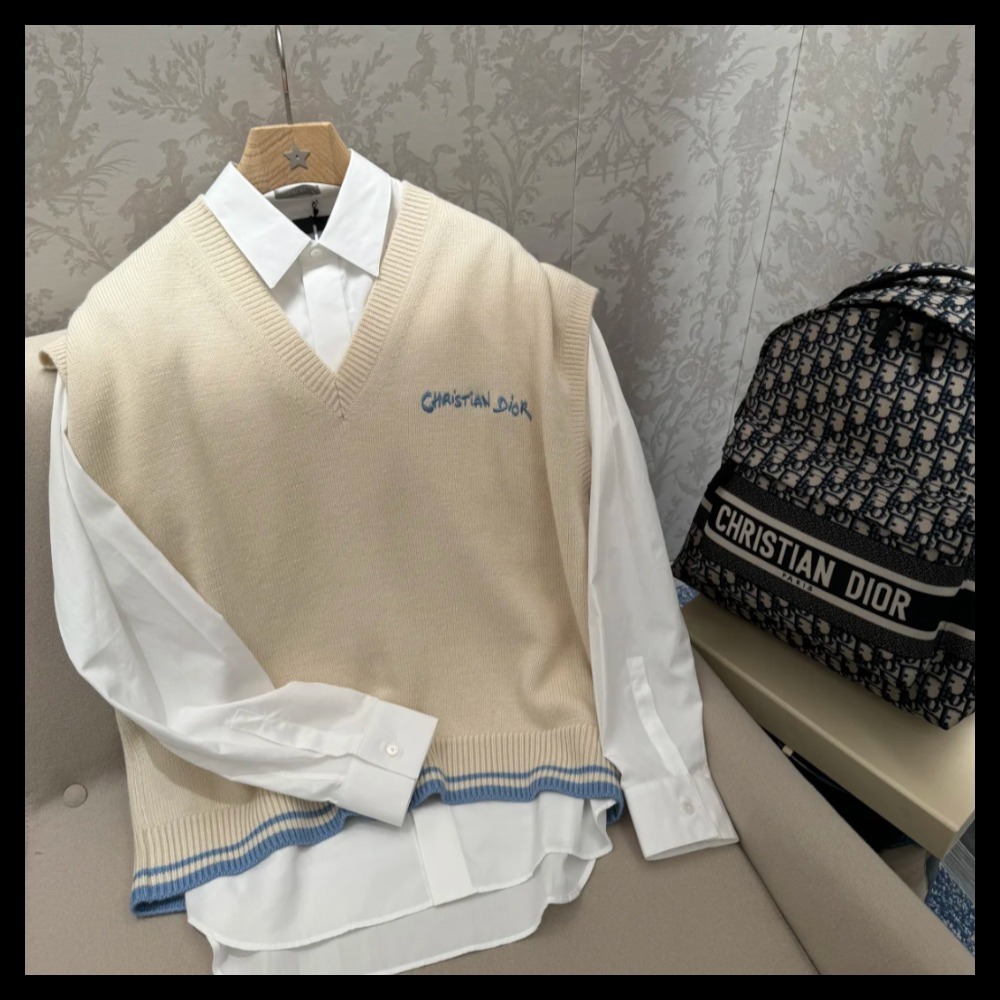 【色味が可愛い♪】Dior★半袖セーター ベスト