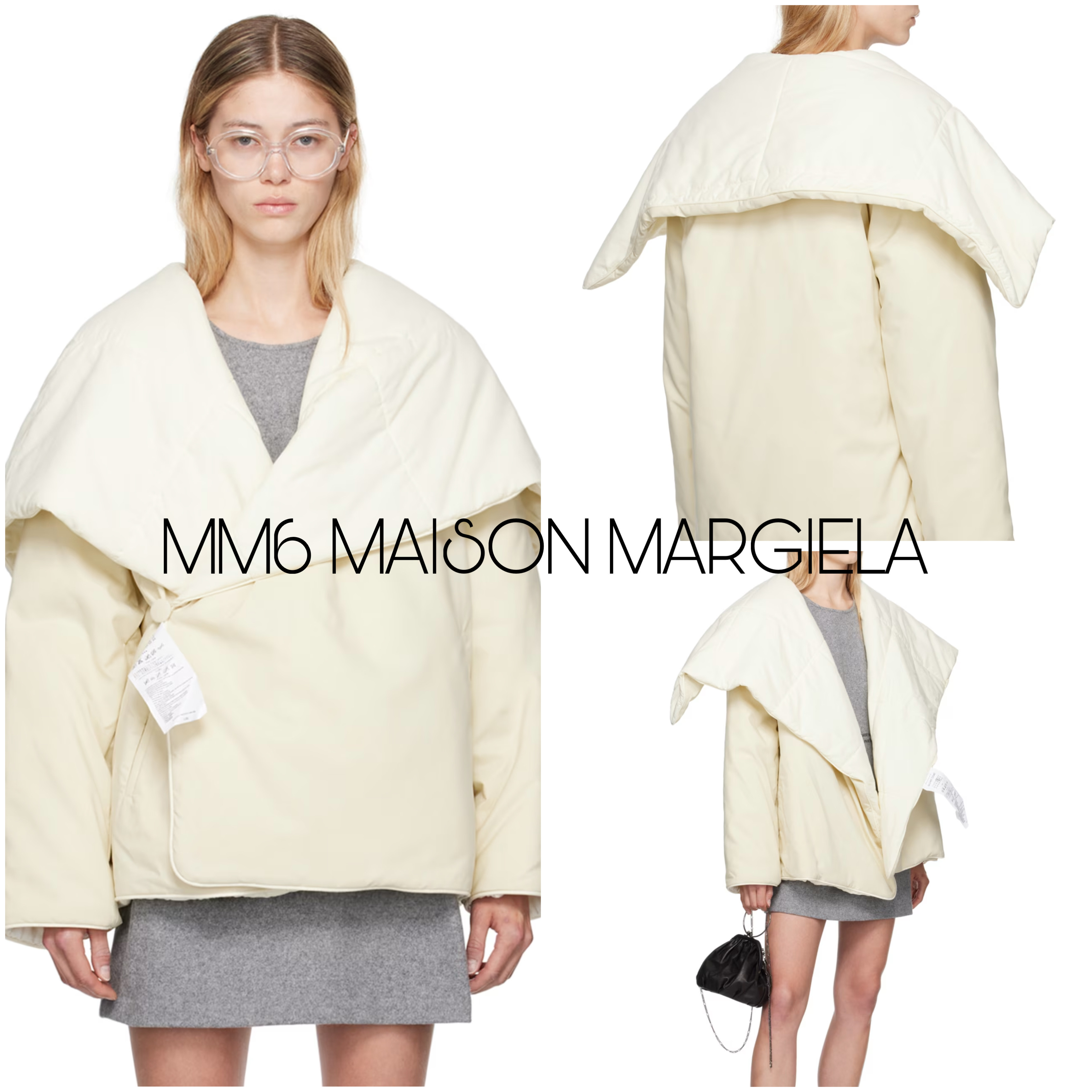 関税込み【MM6 MAISON MARGIELA】オフホワイト 中綿 ジャケット