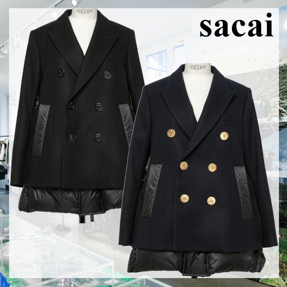 国内より1WEEK【sacai】Wool Melton x Puffer Jacket