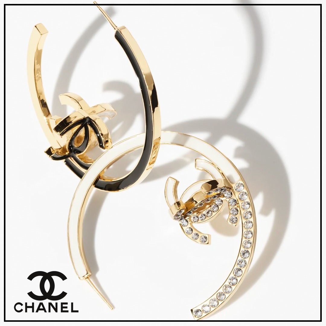 立体！【CHANEL】フープピアス