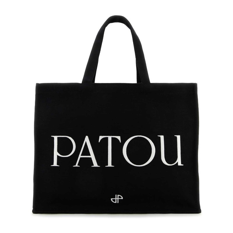 トートバッグ PATOU FW25 Black cotton shopping bag (AC0450076 999B)