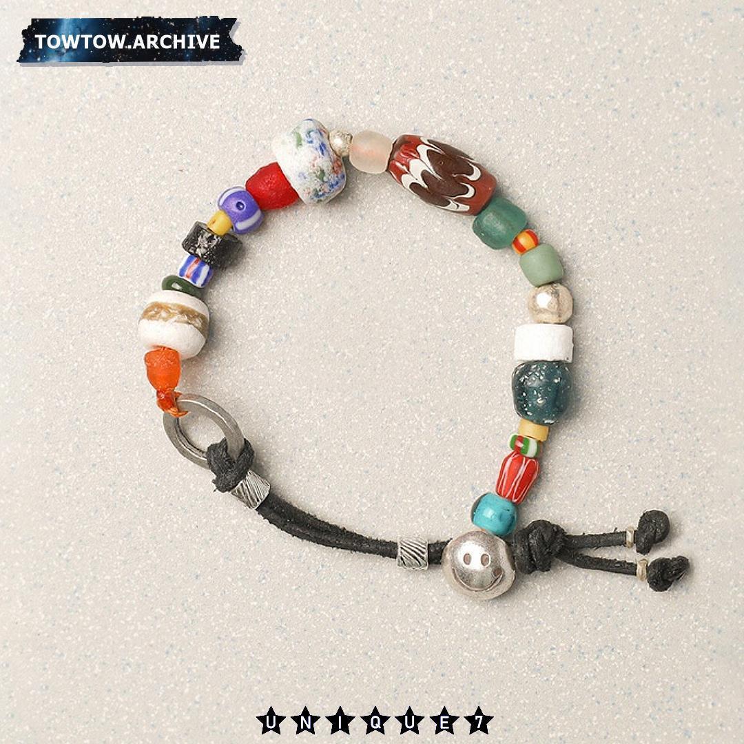 【tta】 MAUI LEATHER BRACELET-DEEP GREEN : ARCHIVE-005