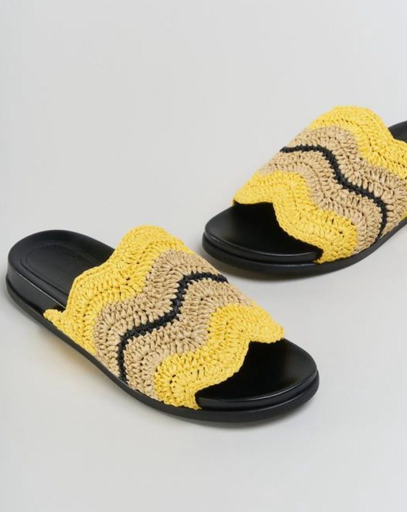 【Marni】Rafia Slide Fussbett サンダル☆関税送料込み