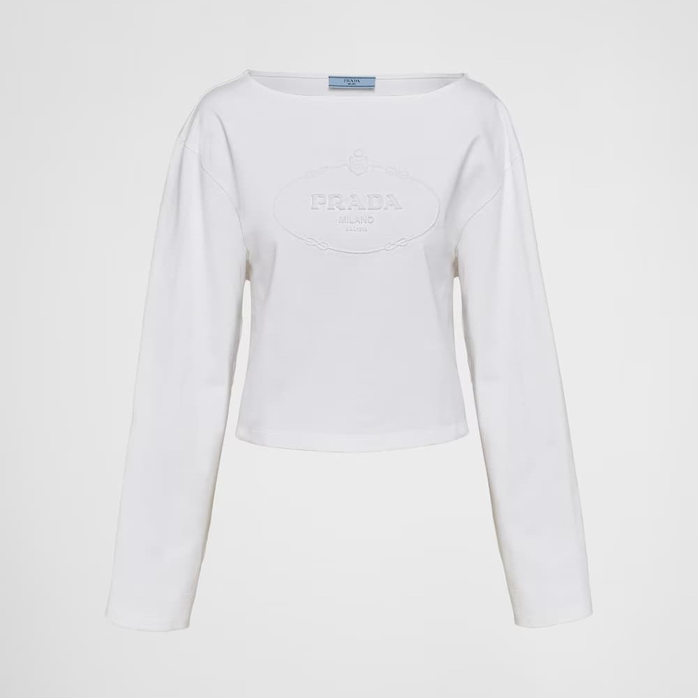 正規店買付★PRADA ジャージー Tシャツ