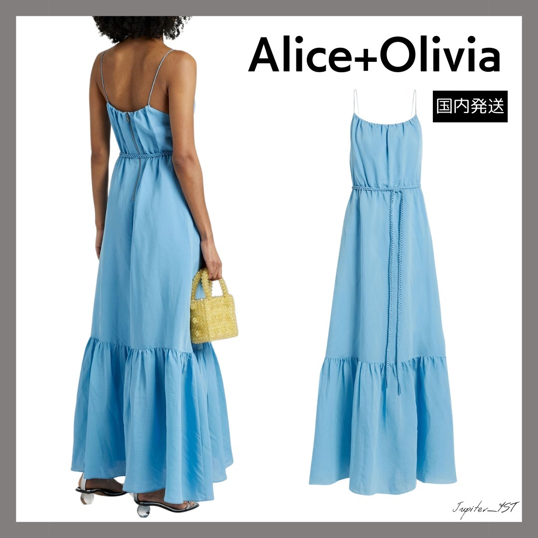 Alice+Olivia◆リヨセル混ボイル マキシワンピース＊送料関税込