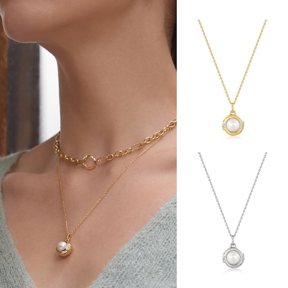 ネックレス・ペンダント Freshwater Pearl Star 925 Silver Necklace(925 Silver)