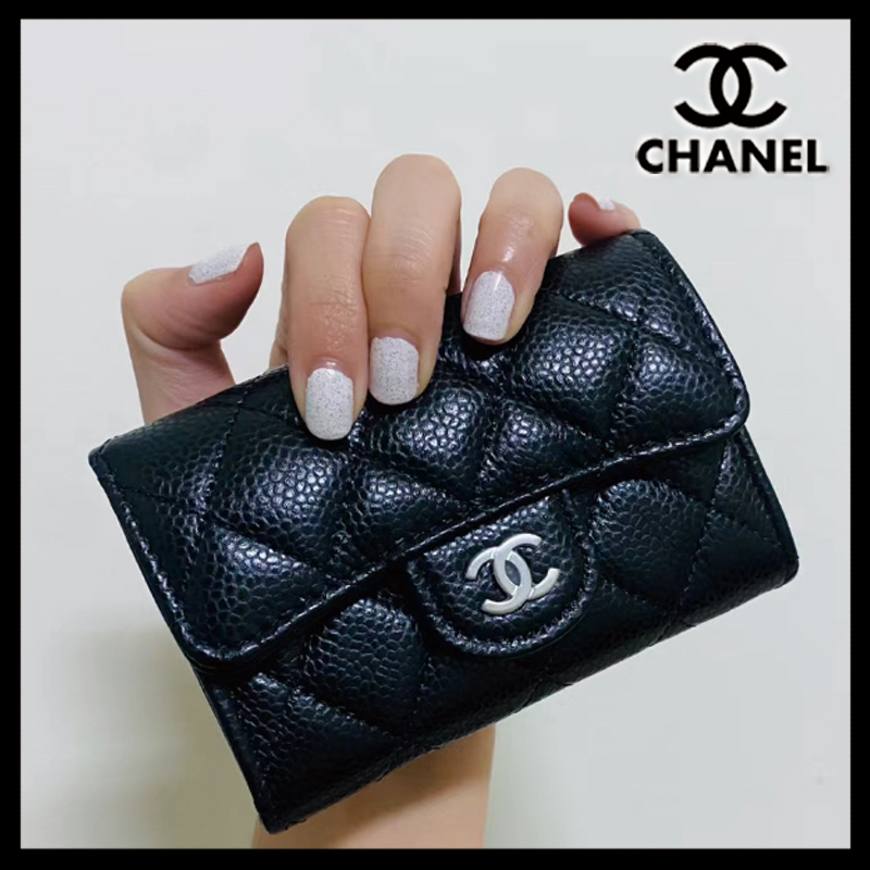 国内発送【定番人気】CHANEL ジップ付カード・コインケース