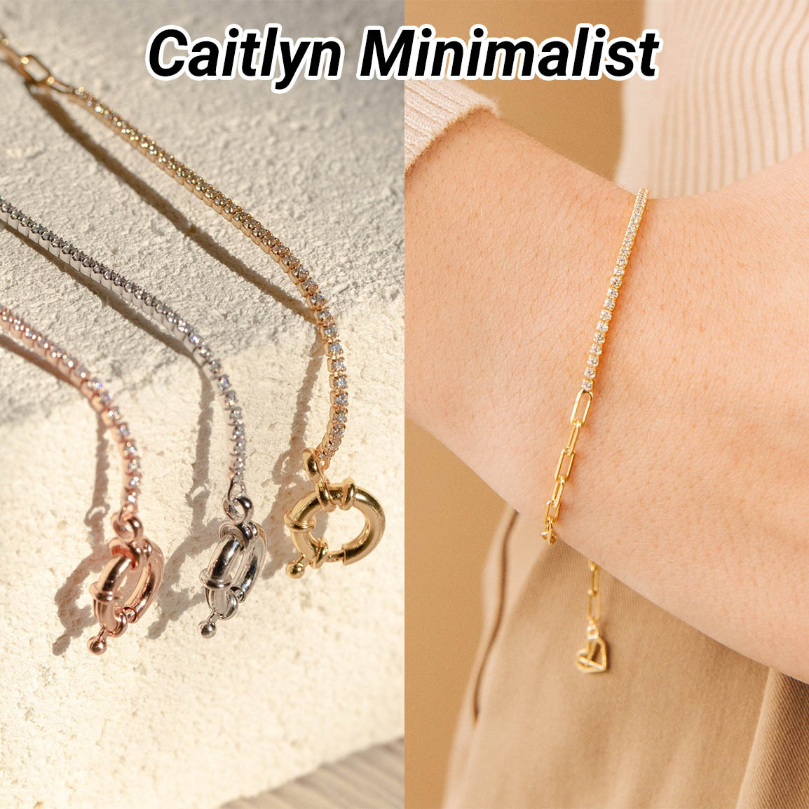 ◆Caitlyn Minimalist◆Klara Tennis ブレスレット 送料込