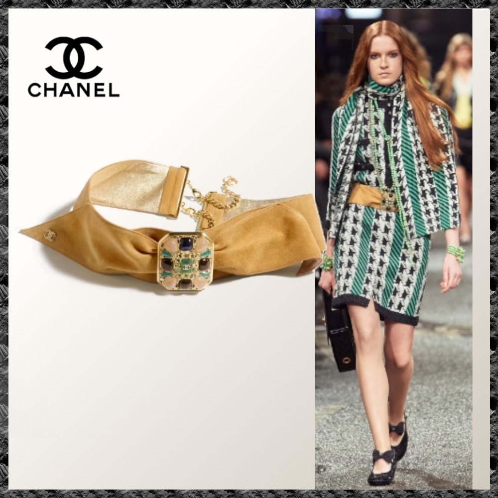 ◆送料込【CHANEL】24AW ベルト ベージュ ゴートスキン ABD811