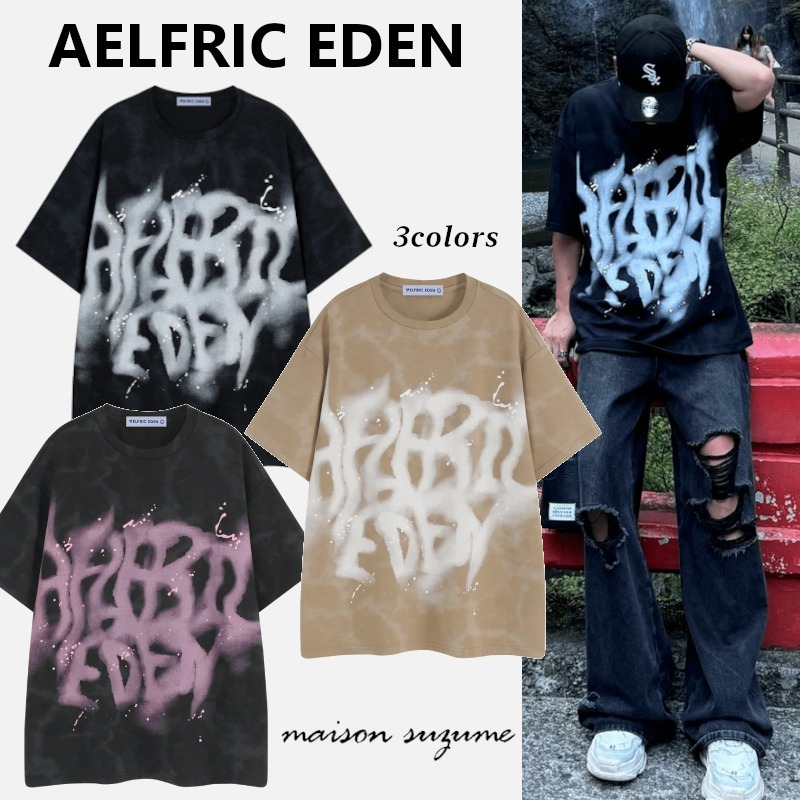 【AELFRIC EDEN】スプレーグラフィティ☆ウォッシュTシャツ