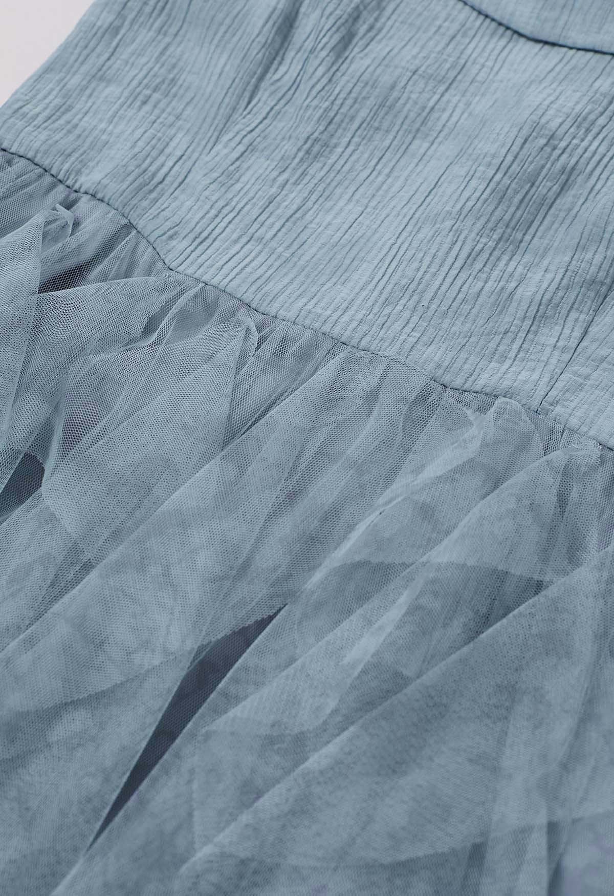 CHICWISH(シックウィッシュ)｜フリルメッシュ切替キャミドレス CHICWISH(シックウィッシュ)｜フリルメッシュ切替キャミドレス