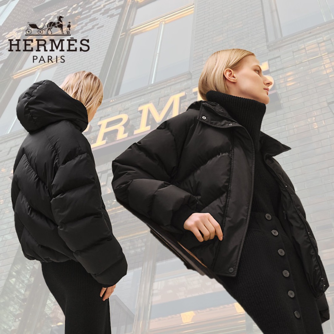 【シンプルイズベスト♪】HERMES ショートダウンジャケット