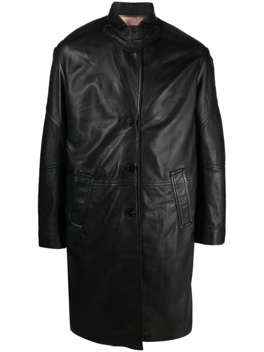 コート Zadig & Voltaire Macari Buttoned Leather Coat