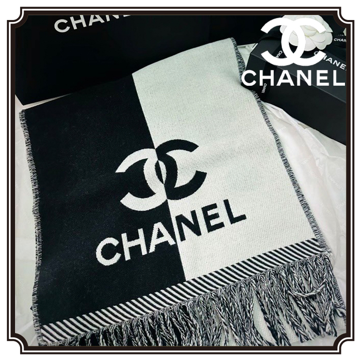 【バイカラーがお洒落♡】CHANEL マフラー