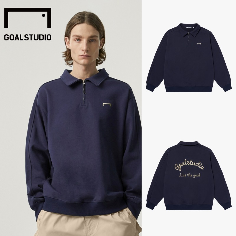 ☆送料無料☆ GOAL STUDIO LETTERING LOGO QUARTER ZIP-UP ☆
