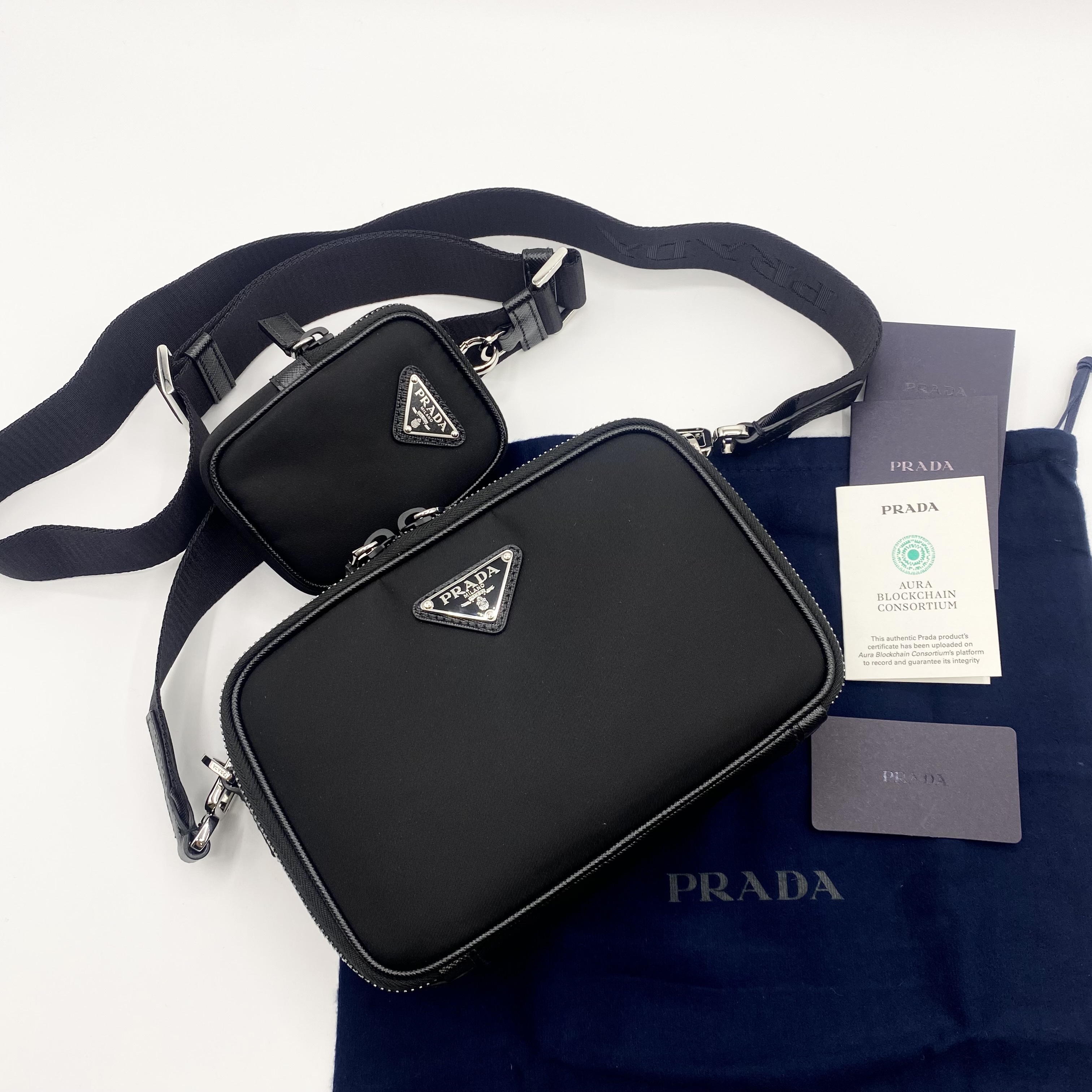 関税送料無料【PRADA】Prada Brique crossbody bag
