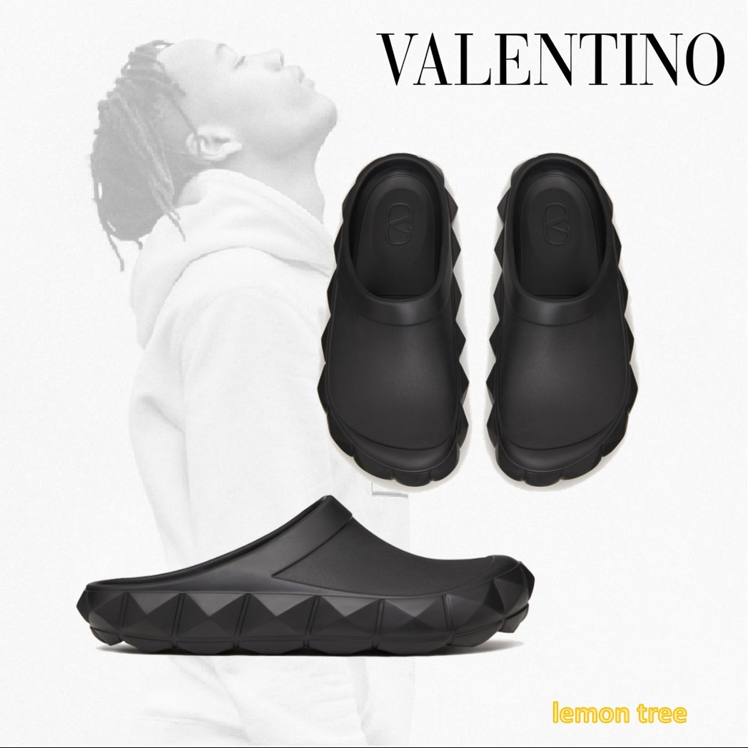 VALENTINO ローマンスタッズ タートル ラバー クロッグ