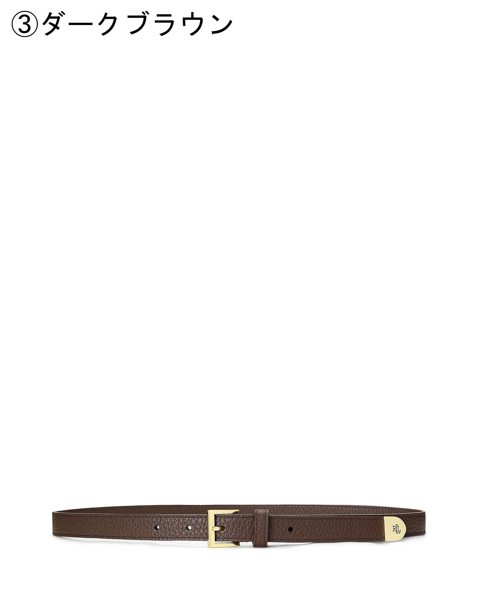LAUREN RALPH LAUREN エンボスレザー 幅細 ベルト 1.5cm幅 関込 LAUREN RALPH LAUREN エンボスレザー 幅細 ベルト 1.5cm幅 関込