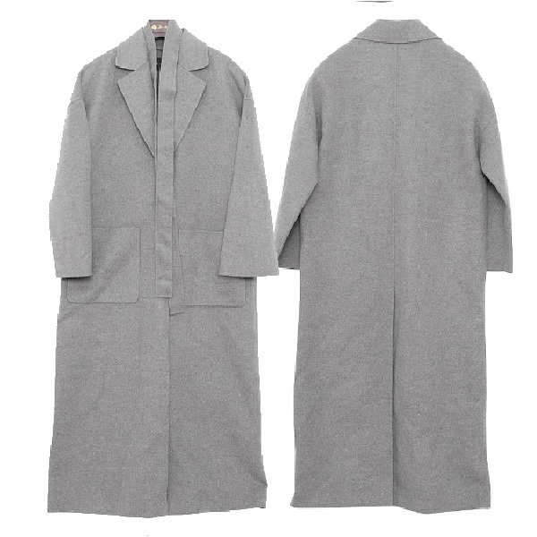 Loro Piana☆カシミア ベルト付きロングチェスターコート グレー
