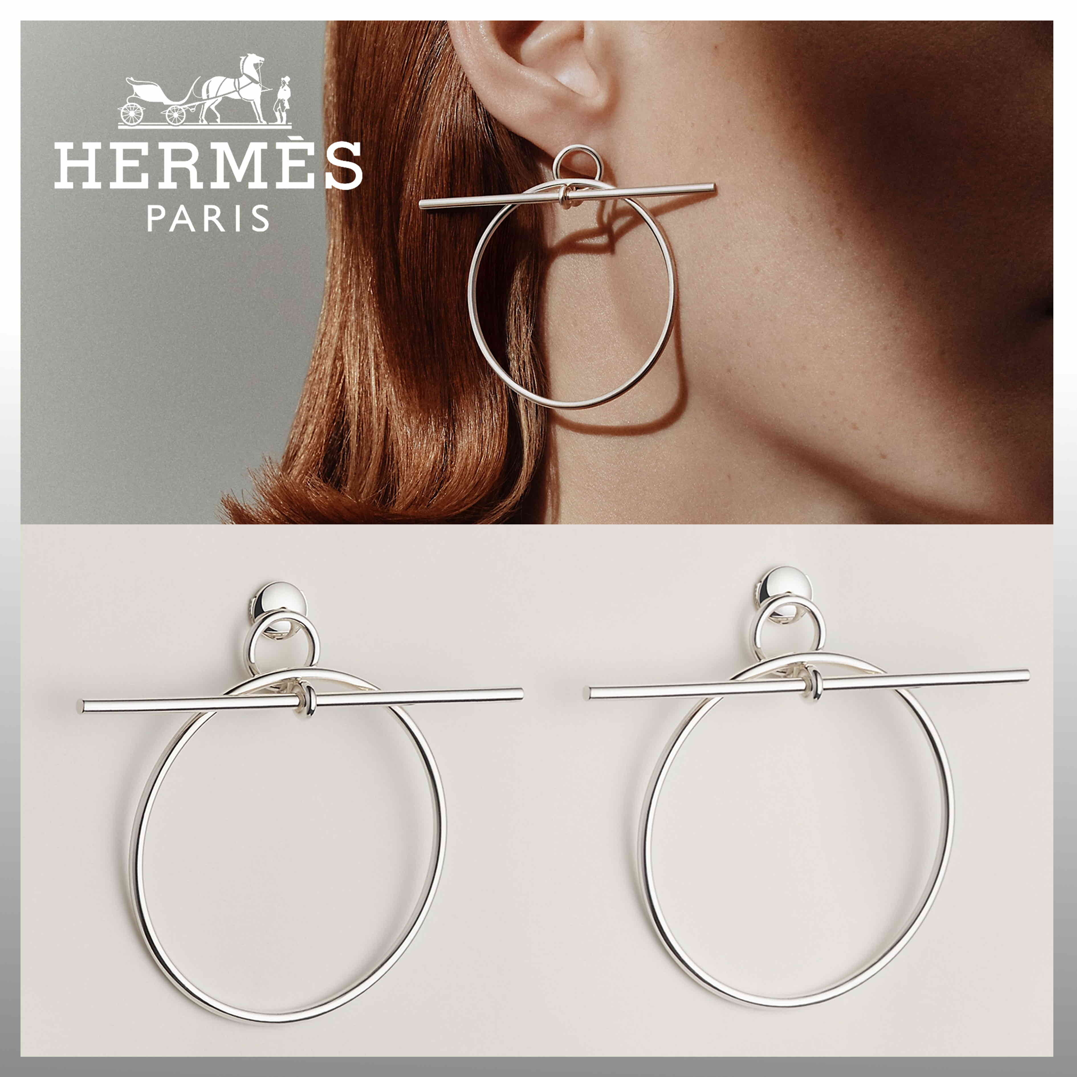 《写真も映える♪》HERMES  ループイヤリング ピアス