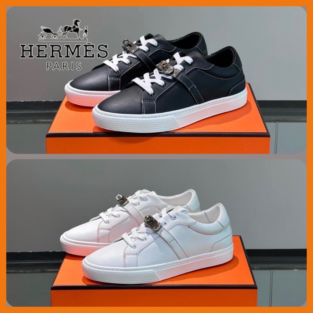 【大人♪おしゃれスニーカー】HERMES レザースニーカー